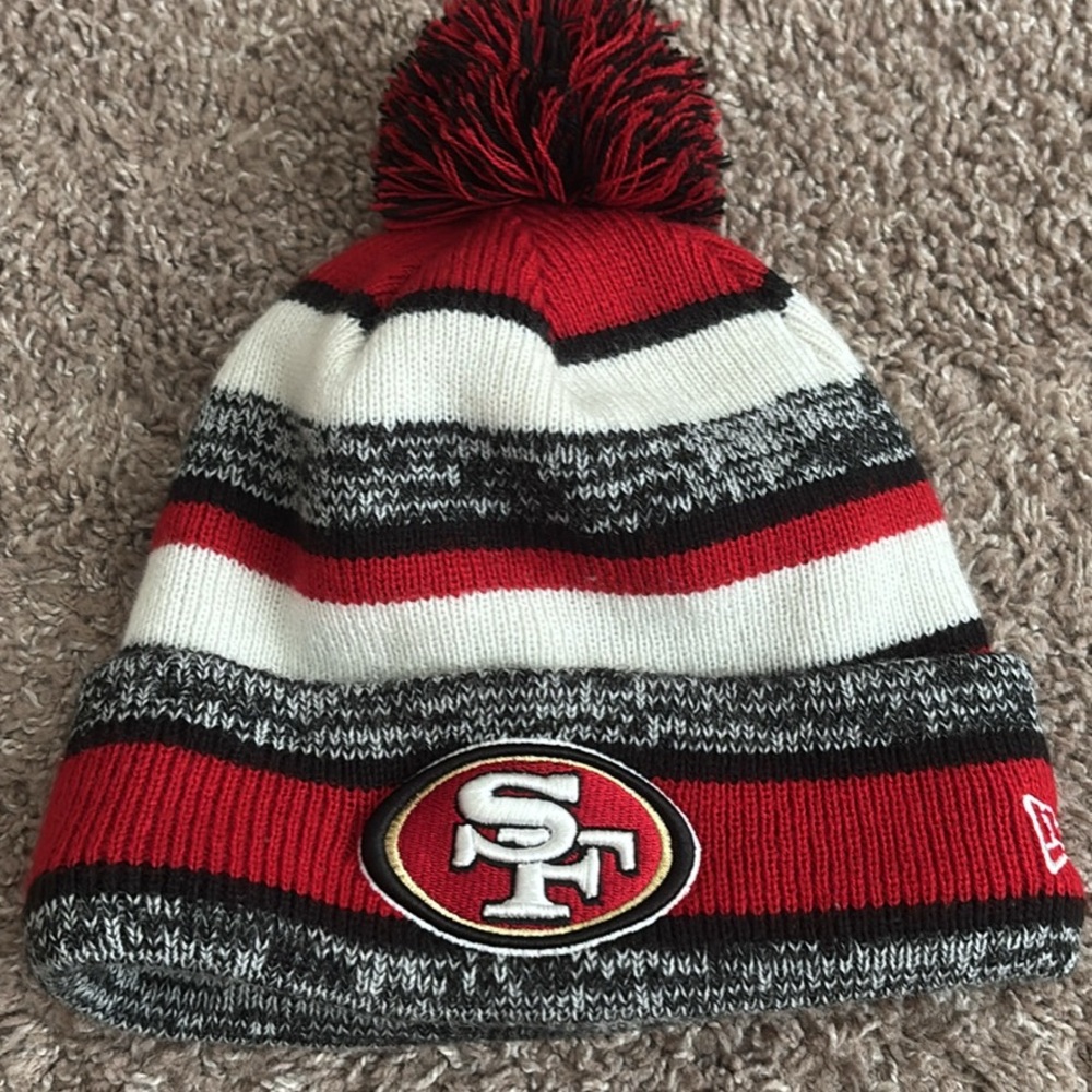 New Era Red and Black 49ers Beanie